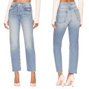 MOTHER High Waisted Hiker Hover Denim Jeans in Herbal Remedy Wash Size 30